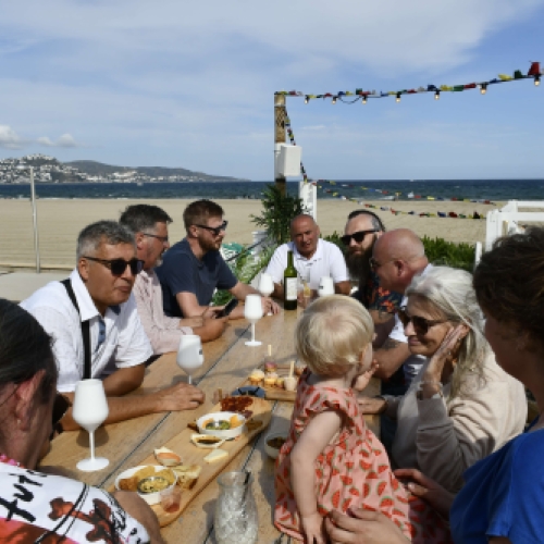 Staff at the beach bar